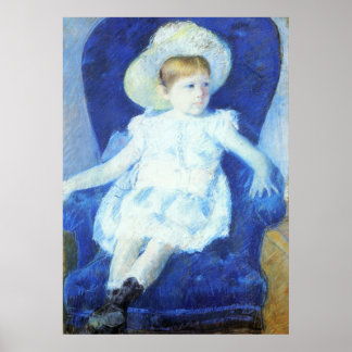 Affiche Elsie en fauteuil bleu, Mary Cassatt