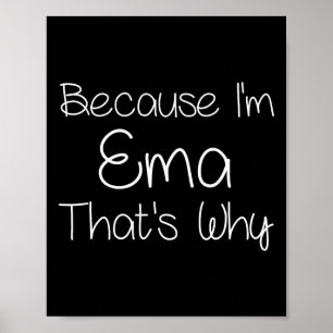 Affiche Ema Funny Personnalisé Anniversaire Femmes Nom ID 