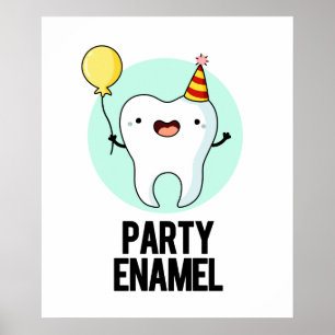 Affiche Émail de fête Funny Dot Pun