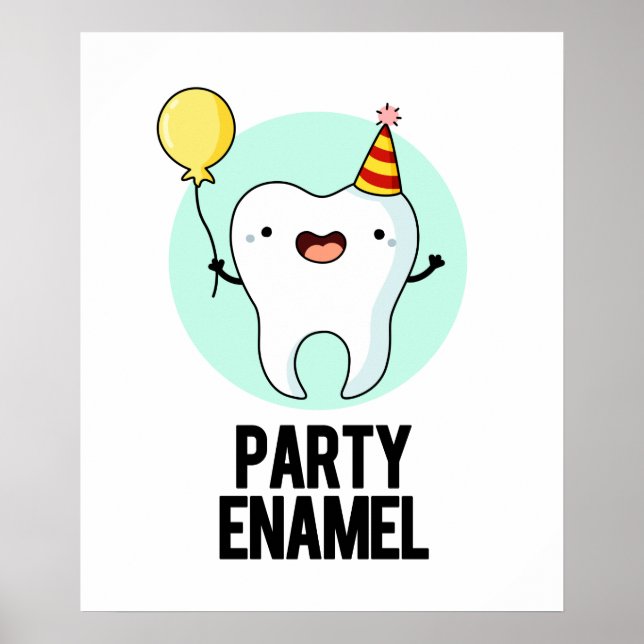 Affiche Émail de fête Funny Dot Pun (Devant)