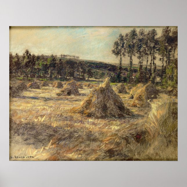 Affiche Emballages d'Haystacks au coucher du soleil, 1906 (Devant)
