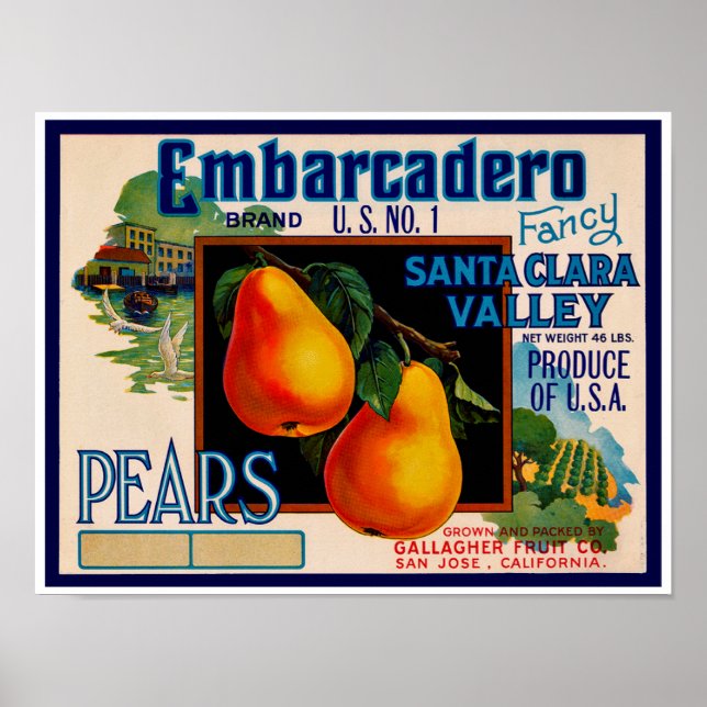 Affiche Embarcadero Fancy Père Noël Clara Pears (Devant)