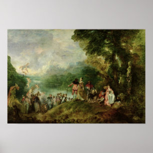 Affiche Embarquement pour la Cythère, 1717