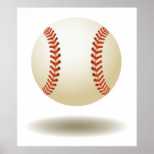Affiche Emblème de baseball cool