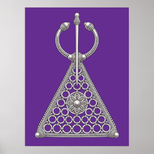 Affiche Emblème de fibule amazighe marocaine de bijouterie