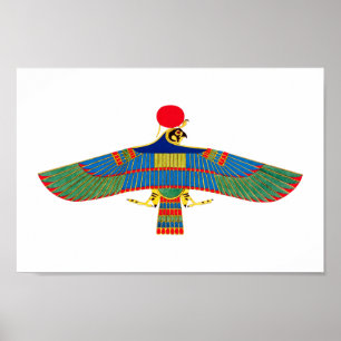Affiche emblème de Hawk Ra egypt ancienne pyramide pharaon
