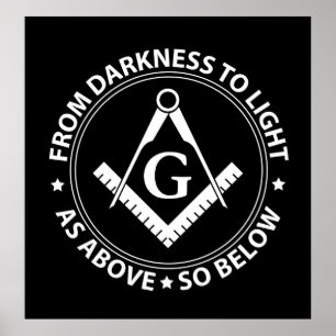 Affiche emblème de la franc-maçonnerie