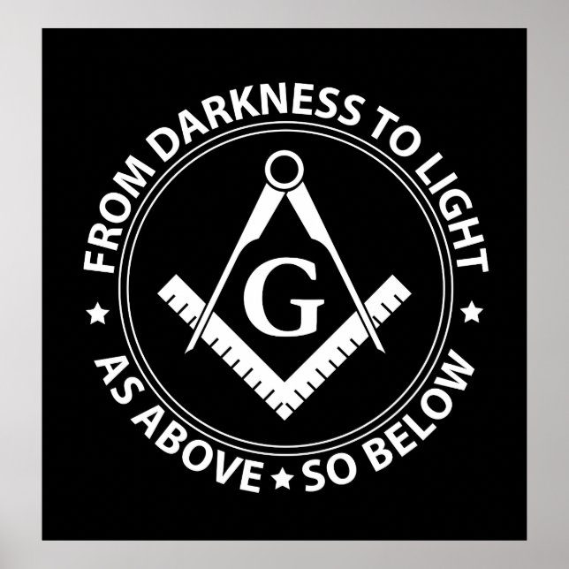 Affiche emblème de la franc-maçonnerie (Devant)
