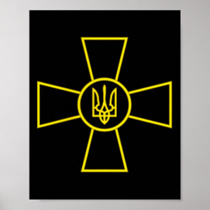 Affiche Emblème de l'armée de l'air ukrainienne Forces arm