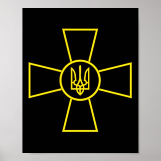 Affiche Emblème de l'armée de l'air ukrainienne Forces arm (Devant)