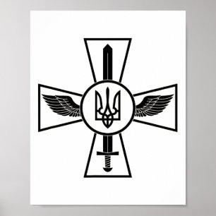 Affiche Emblème de l'armée de l'air ukrainienne Forces arm