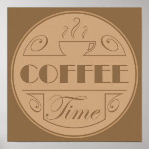 Affiche Emblème de l'heure du café