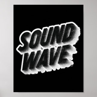 Affiche Emblème de vague sonore décontracté pour un look c