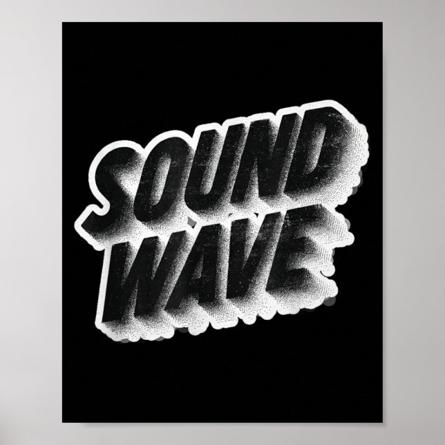 Affiche Emblème de vague sonore décontracté pour un look c (Devant)