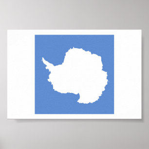 Affiche Emblème du drapeau de l'Antarctique