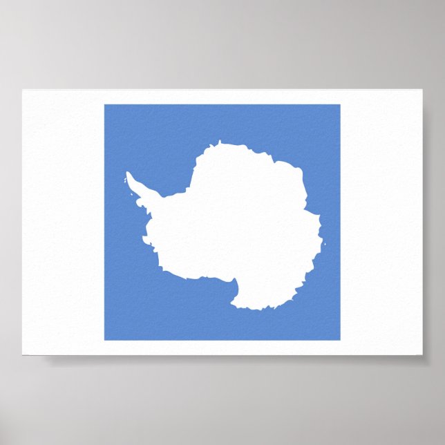 Affiche Emblème du drapeau de l'Antarctique (Devant)