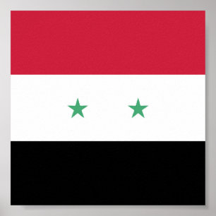 Affiche Emblème du drapeau syrien