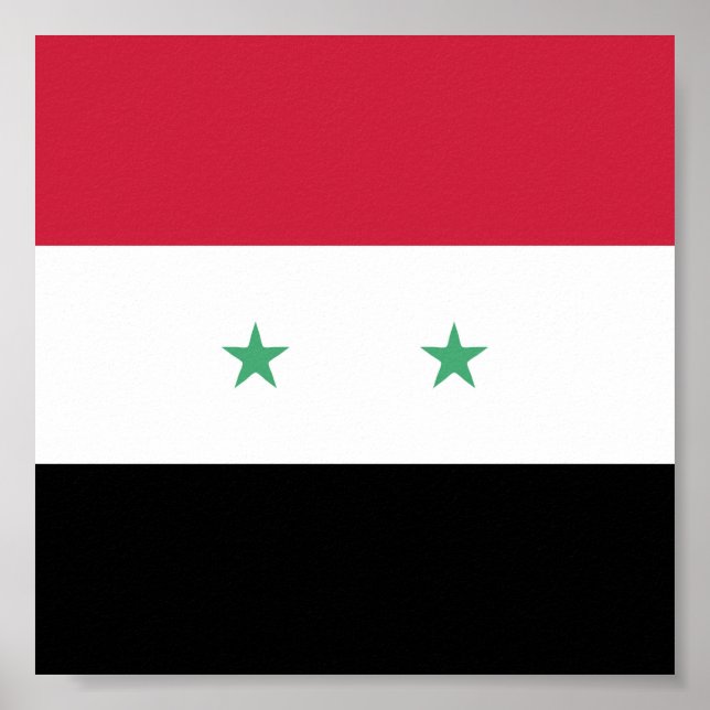 Affiche Emblème du drapeau syrien (Devant)