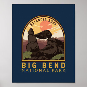 Affiche Emblème du rocher équilibré du parc national de Ba