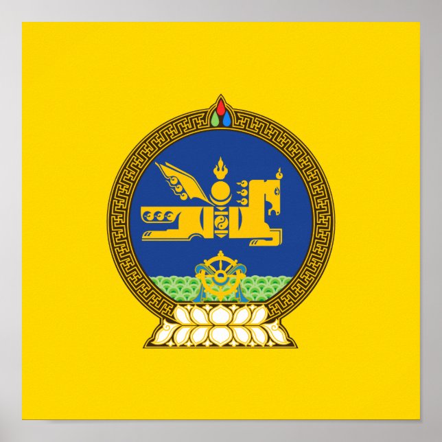 Affiche emblème mongol (mongol) (Devant)