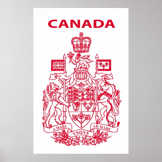 Affiche emblème national du Canada (Devant)