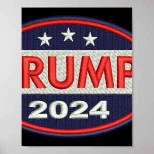 Affiche Emblème officiel de la broderie Trump 2024