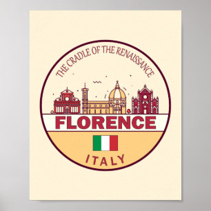 Affiche Emblème Skyline de Florence Italie