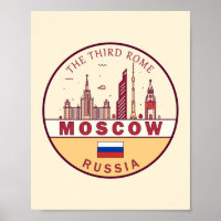 Emblème Skyline de Moscou Russie