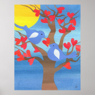 Affiche Emboîtement de perruches