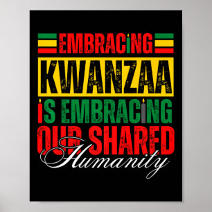 Affiche Embracer Kwanzaa Est Notre Humanité Commune Africa