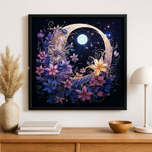 Affiche Embrasse Lunaire Florale