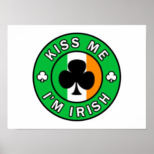 Affiche Embrasse-moi Je suis irlandais