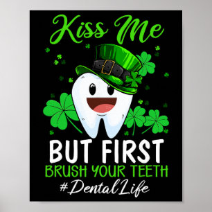 Affiche Embrasse-moi Leprechaun Dentiste Dentaire Instant 