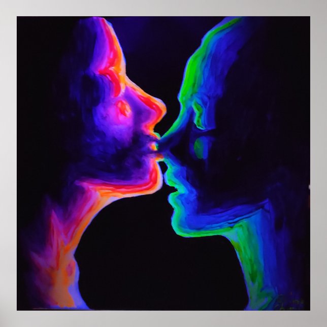 Affiche Embrasse sous la lumière ultraviolette (Devant)
