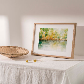 Affiche Embrasser la mangrove : aquarelle dynamique Imprim