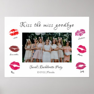 Affiche embrasser la miss au revoir enterrement de vie de