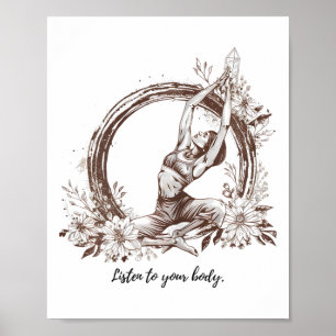 Affiche Embrasser votre Zen - Art inspiré par le yoga et l