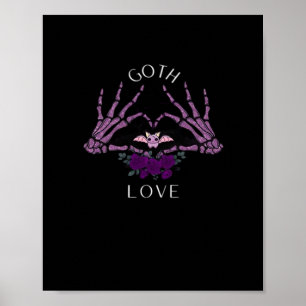 Affiche Embrassez Goth Skeleton Heart