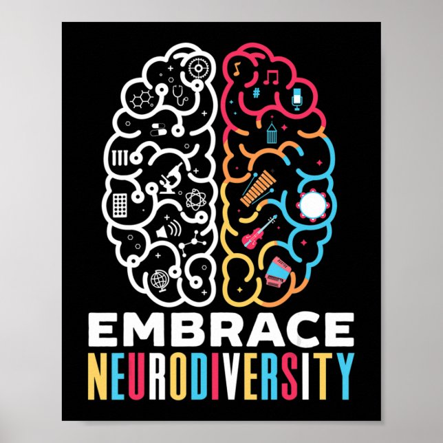 Affiche Embrassez la conception de la neurodiversité pour  (Devant)
