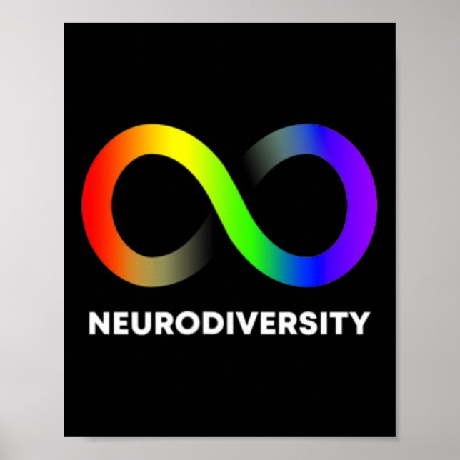 Affiche Embrassez La Neurodiversité Autisme Adhd Asd Infin (Devant)