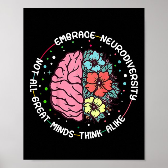 Affiche Embrassez La Neurodiversité Sensibilisation sur l' (Devant)