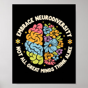 Affiche Embrassez La Neurodiversité Sensibilisation sur l'