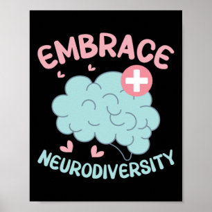Affiche Embrassez l'autocollant Neurodiversity
