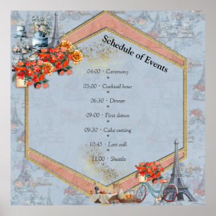 Affiche Embrassez le pays français en bleu pâle