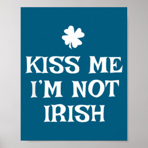 Affiche Embrassez-moi, je ne suis pas irlandais, drôle de