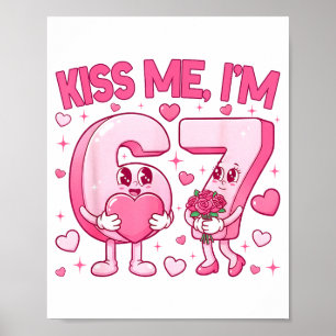 Affiche Embrassez Moi Je Suis 6 7 Mignon Drôle 67 Mème Ann