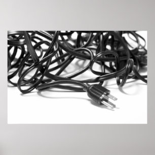 Affiche Embrouillement des cables électriques