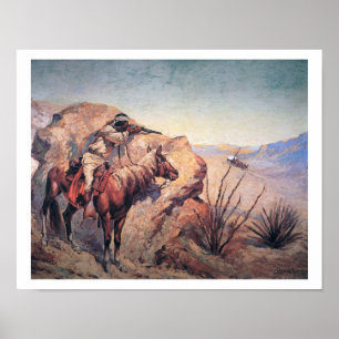 Affiche Embuscade d'Apache (huile sur la toile)