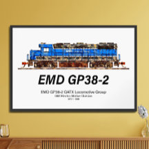 EMD GP38-2 Locomotive diesel GATX bleu et blanc