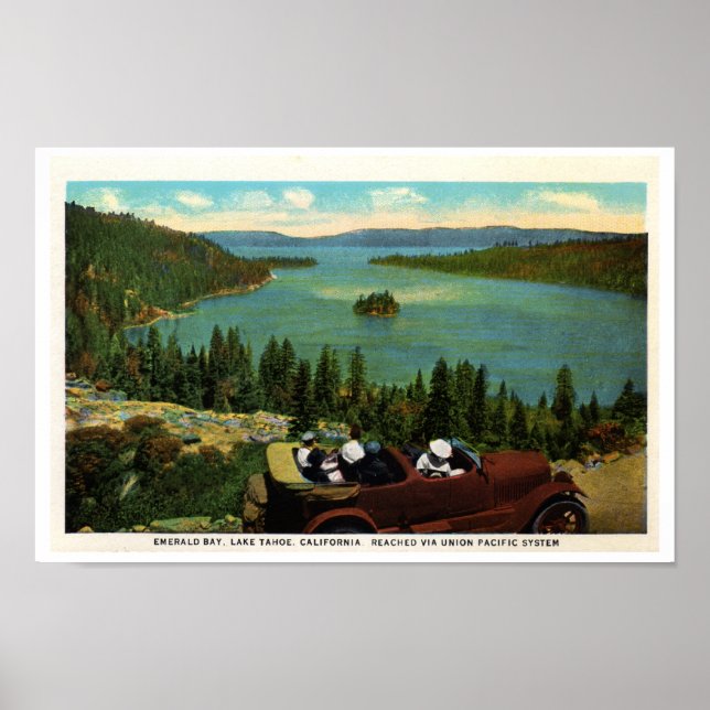 Affiche Emerald Bay, Lake Tahoe, années 1920 (Devant)